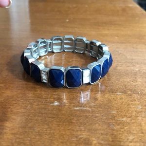 Dark blue and silver bracelet